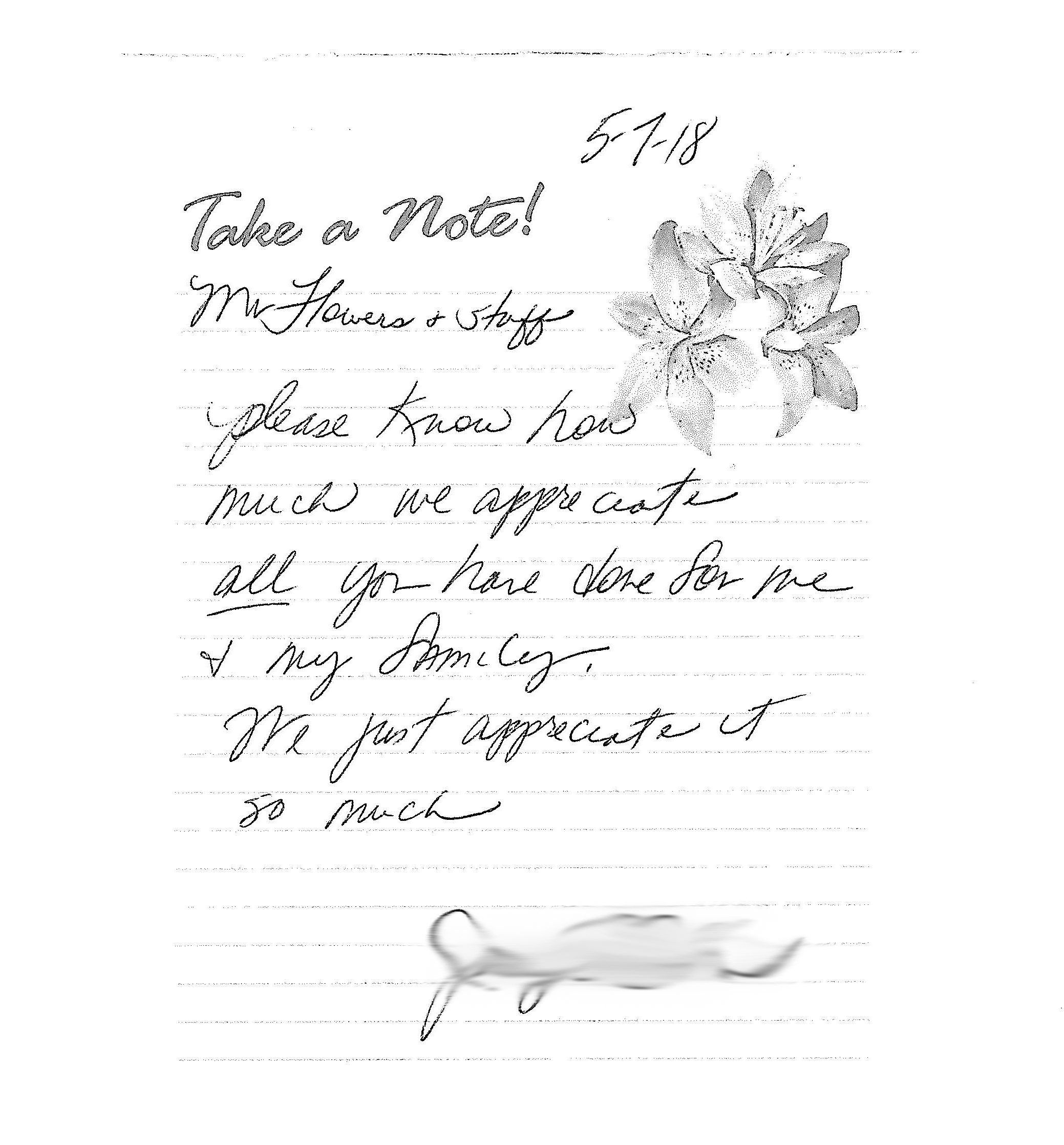 e-thank you note