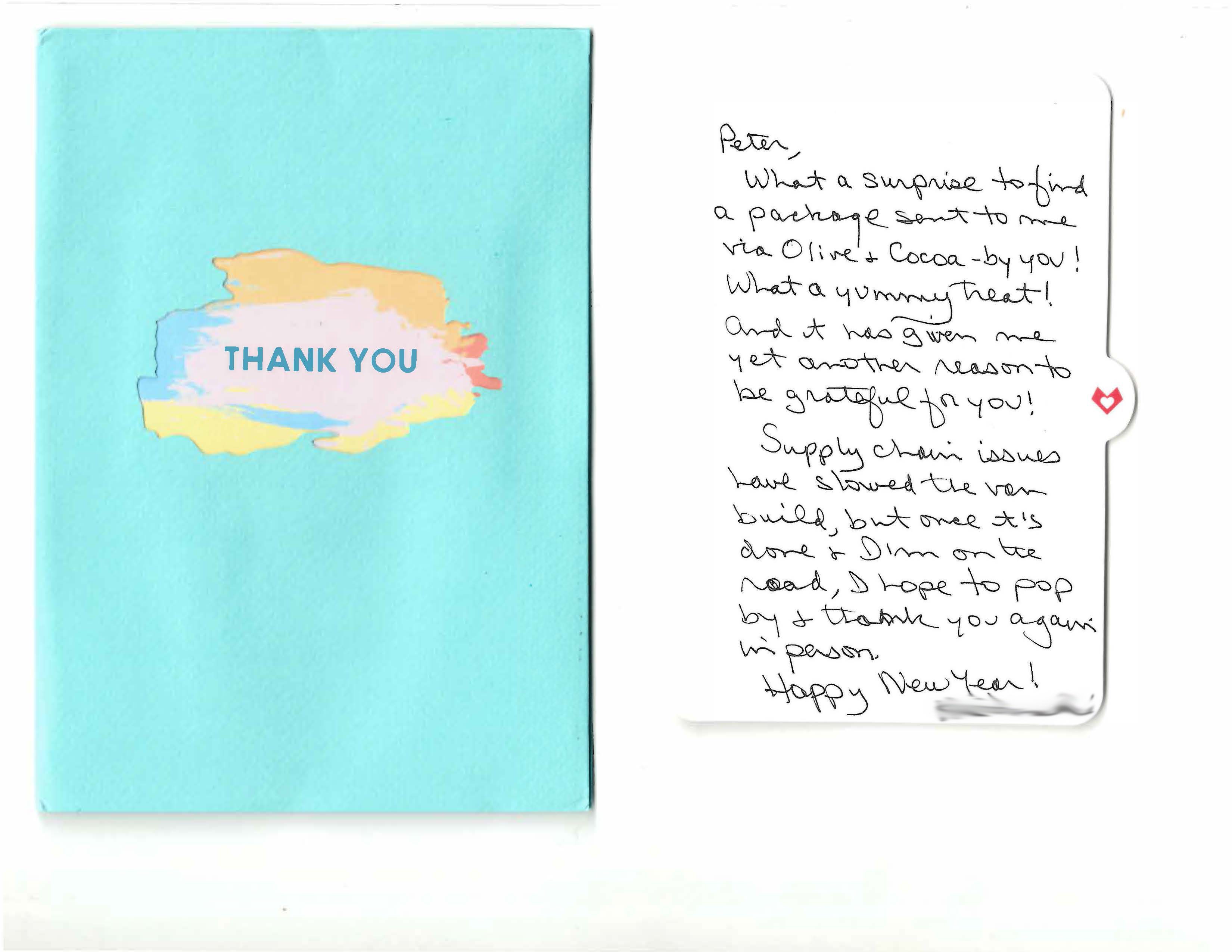thank you card