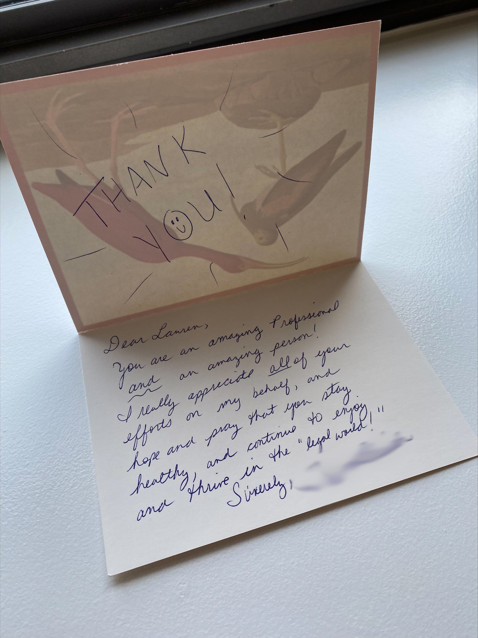 thank you card lauren