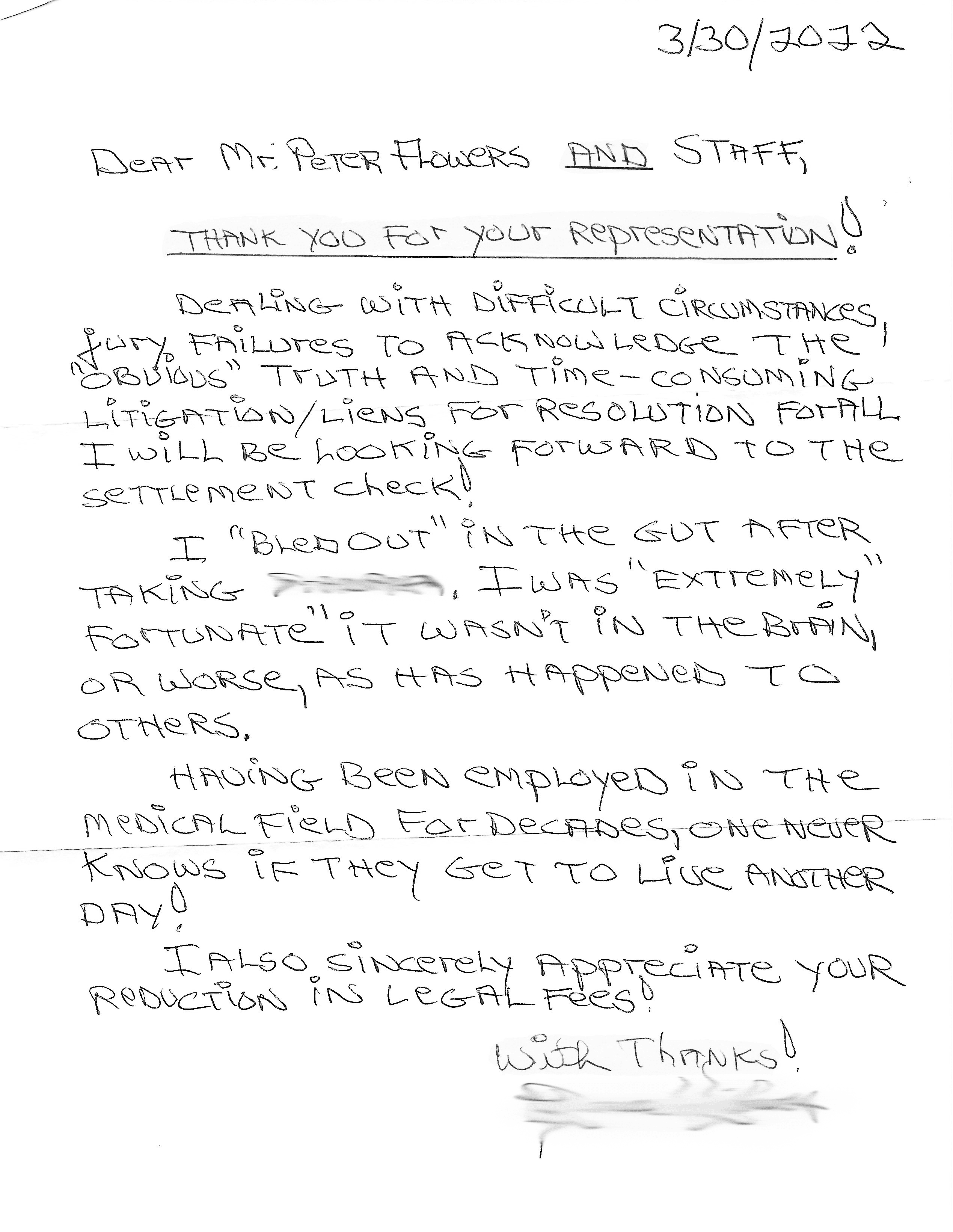 Thank you letter