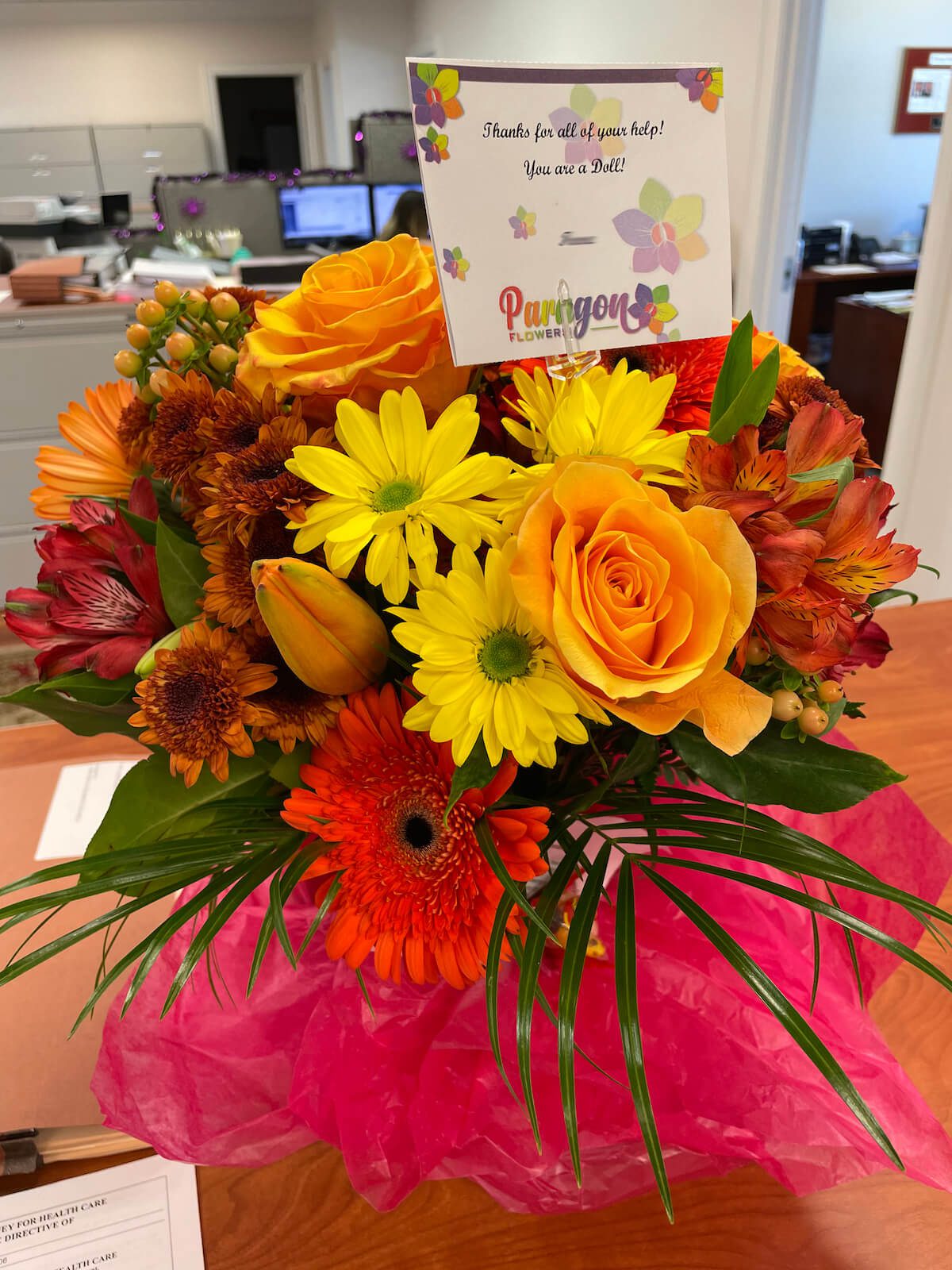 thank you flowers